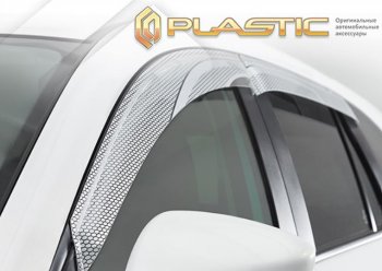 2 349 р. Дефлектора окон на CA-Plastic  KIA Rio  X (2020-2024) (Серия Art серебро, Без хром молдинга). Увеличить фотографию 1