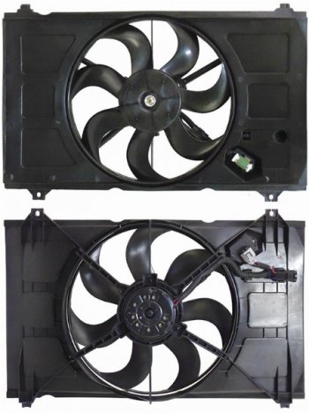 Вентилятор радиатора в сборе SAT KIA Rio 2 JB дорестайлинг седан (2005-2009)