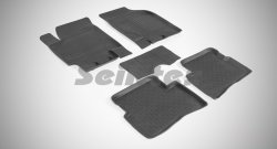 Износостойкие коврики в салон с высоким бортом SeiNtex Premium 4 шт. (резина) KIA Rio 4 FB рестайлинг седан (2020-2024)
