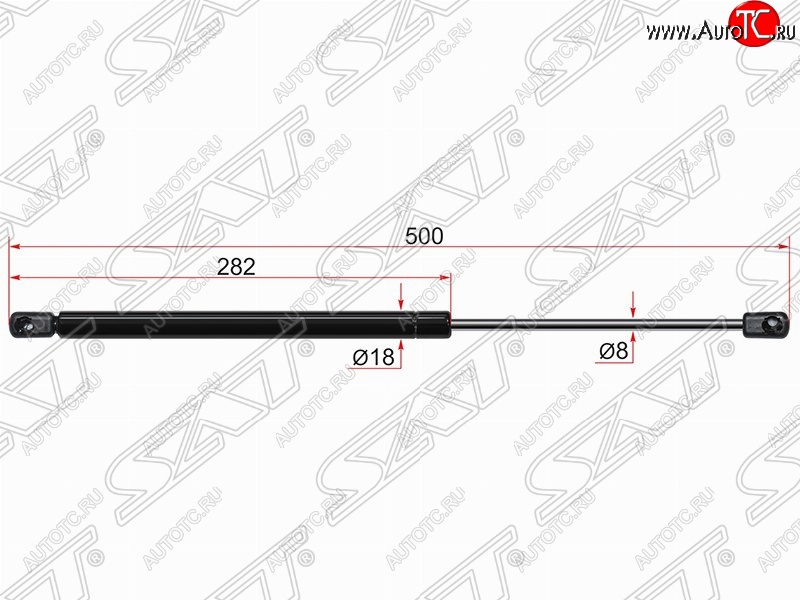 689 р. Упор крышки багажника SAT (газовый)  KIA Sorento  XM (2012-2015)