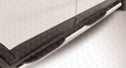 16 799 р. Защита порогов из трубы d76 мм с пластиковыми вставками для ног Slitkoff KIA Sorento XM рестайлинг (2012-2015) (Нержавейка, Полированная). Увеличить фотографию 1