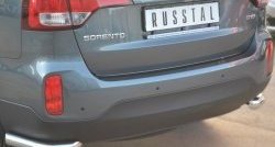 15 299 р. Защита заднего бампера (Ø63 мм уголки, нержавейка) SLITKOFF KIA Sorento XM рестайлинг (2012-2015). Увеличить фотографию 2