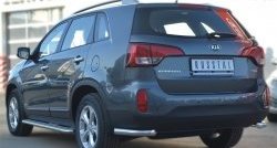 15 299 р. Защита заднего бампера (Ø63 мм уголки, нержавейка) SLITKOFF KIA Sorento XM рестайлинг (2012-2015). Увеличить фотографию 4