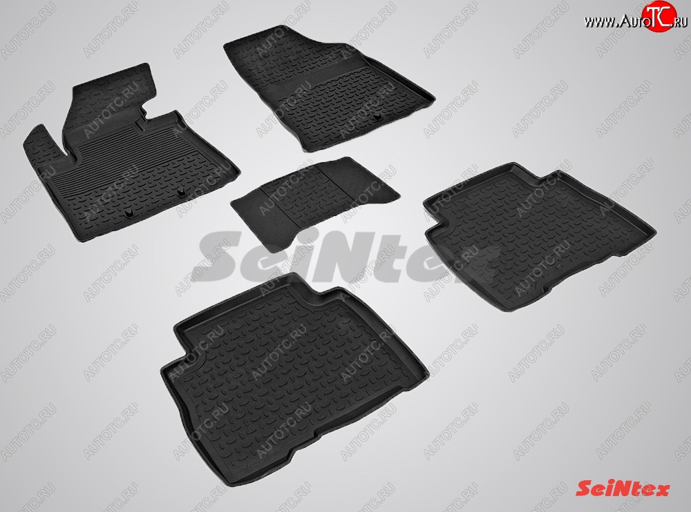4 749 р. Износостойкие коврики в салон с высоким бортом SeiNtex Premium 4 шт. (резина)  KIA Sorento  XM (2012-2015)