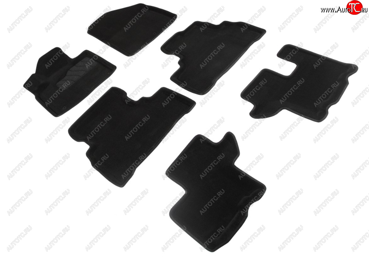 4 999 р. Коврики в салон SEINTEX 3D ВОРС (комплект)  KIA Sorento  UM/Prime (2014-2020) (Цвет: черный)