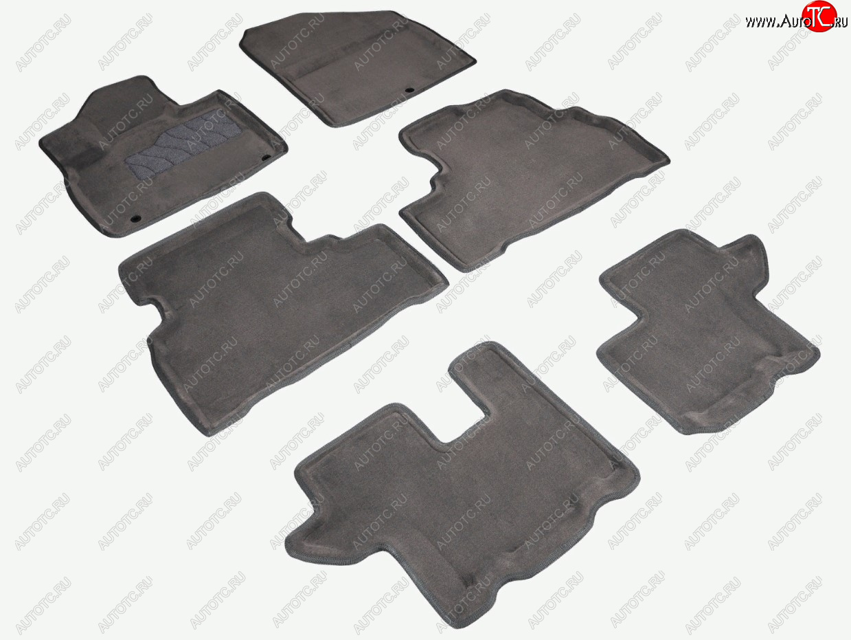 4 599 р. Коврики в салон SEINTEX 3D ВОРС (серый, комплект)  KIA Sorento  UM/Prime (2014-2020) (Цвет: серый)