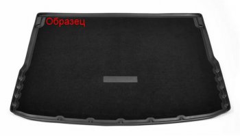 Комбинированый коврик с повышенной износостойкостью в багажник Unidec (полиуретан, текстиль, 7 мест - сложенный ряд) KIA Sorento UM/Prime дорестайлинг (2014-2018)  (Черный)