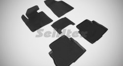 4 599 р. Износостойкие коврики в салон с высоким бортом SeiNtex Premium 4 шт. (резина) KIA Sorento XM рестайлинг (2012-2015). Увеличить фотографию 1