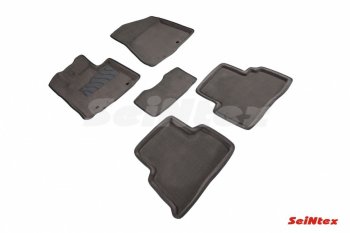 4 299 р. Комплект ворсовых 
 ковриков в салон Seintex (3D) KIA Sportage 4 QL рестайлинг (2018-2022) (Черный). Увеличить фотографию 1