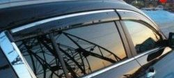2 949 р. Комплект дефлекторов окон SkyLine (хром молдинг)  KIA Sportage  3 SL (2010-2016). Увеличить фотографию 1