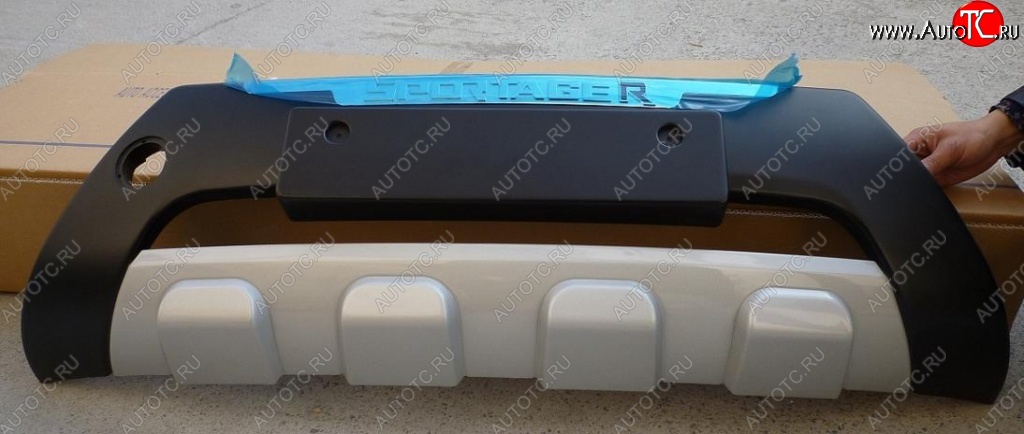 4 549 р. Накладка на передний бампер SuvStyle KIA Sportage 3 SL дорестайлинг (2010-2014) (Неокрашенная)