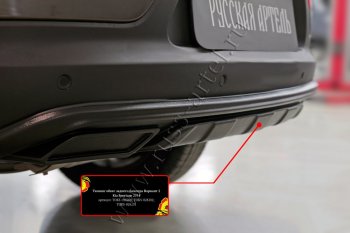 5 649 р. Диффузор заднего бампера RA KIA Sportage 3 SL рестайлинг (2014-2016) (Шагрень, цвет черный). Увеличить фотографию 4
