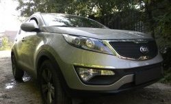 1 099 р. Средняя сетка на бампер Russtal (черная)  KIA Sportage  3 SL (2010-2014). Увеличить фотографию 2