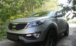 1 099 р. Средняя сетка на бампер Russtal (черная)  KIA Sportage  3 SL (2010-2014). Увеличить фотографию 3