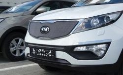 1 159 р. Средняя сетка на бампер (рестайлинг) Russtal (хром)  KIA Sportage  3 SL (2010-2014). Увеличить фотографию 12