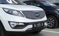 1 159 р. Средняя сетка на бампер (рестайлинг) Russtal (хром)  KIA Sportage  3 SL (2010-2014). Увеличить фотографию 13