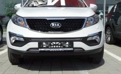 1 159 р. Средняя сетка на бампер (рестайлинг) Russtal (хром)  KIA Sportage  3 SL (2010-2014). Увеличить фотографию 6