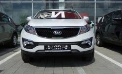 1 159 р. Средняя сетка на бампер (рестайлинг) Russtal (хром)  KIA Sportage  3 SL (2010-2014). Увеличить фотографию 7