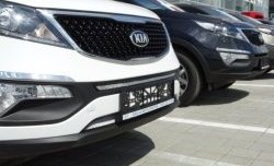 1 159 р. Средняя сетка на бампер (рестайлинг) Russtal (хром)  KIA Sportage  3 SL (2010-2014). Увеличить фотографию 9