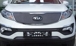 1 159 р. Средняя сетка на бампер (рестайлинг) Russtal (хром)  KIA Sportage  3 SL (2010-2014). Увеличить фотографию 11