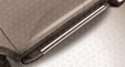 11 299 р. Алюминиевые пороги Slitkoff Luxe Black KIA Sportage 3 SL дорестайлинг (2010-2014). Увеличить фотографию 1