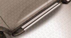 10 699 р. Алюминиевые пороги Slitkoff Luxe Silver  KIA Sportage  3 SL (2010-2016). Увеличить фотографию 1