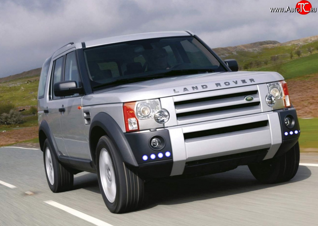 2 179 р. Разработка и создание уникальных дневных ходовых огней LED АвтоТК Land Rover Range Rover Sport 1 L320 дорестайлинг (2005-2009) (4 LED/модуль, Цвет свечения: холодный белый, Выключение ДХО при габаритах, Взамен ПТФ)