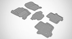 Износостойкие коврики в салон SeiNtex Premium 3D 4 шт. (ворсовые, серые) Land Rover Discovery 3 L319 (2004-2009)