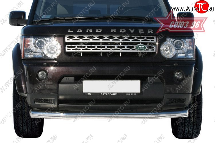 17 099 р. Защита переднего бампера одинарная Souz-96 (d76)  Land Rover Discovery  4 L319 (2009-2016)