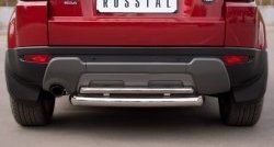 Двойная защита заднего бампера из двух труб диаметром 76 и 42 мм (Prestige u Pure) Russtal Land Rover (Ленд) Range Rover Evoque (ранж)  1 L538 (2011-2015) 1 L538 дорестайлинг3 дв., дорестайлинг5 дв.