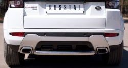 Одинарная защита заднего бампера из трубы диаметром 63 мм (Dynamic) Russtal Land Rover Range Rover Evoque 1 L538 дорестайлинг 5 дв. (2011-2015)