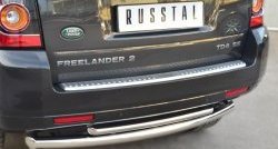 19 899 р. Защита заднего бампера (Ø63 и 42 мм, нержавейка) SLITKOFF Land Rover Freelander L359 дорестайлинг (2006-2010). Увеличить фотографию 2