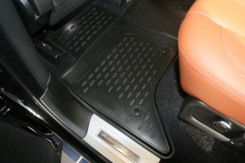 2 769 р. Комплект 3D ковриков салона Element (полиуретан)  Land Rover Range Rover  4 L405 (2012-2017) (Черные). Увеличить фотографию 4
