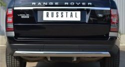 Защита заднего бампера (Ø75x42 мм, нержавейка) Russtal Land Rover Range Rover 4 L405 дорестайлинг (2012-2017)