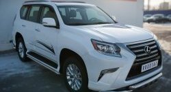 14 999 р. Защита порогов из круглой трубы диаметром 42 мм Russtal Lexus GX460 J150 2-ой рестайлинг (2019-2022). Увеличить фотографию 2