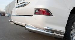 20 799 р. Защита заднего бампера (2 трубы Ø76 и 42 мм уголки, нержавейка) Russtal  Lexus GX  460 (2013-2024). Увеличить фотографию 3