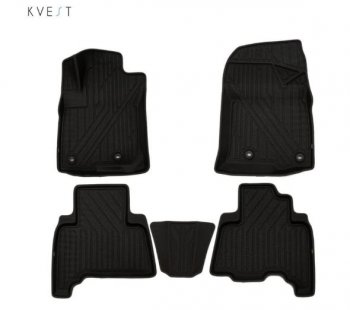 4 649 р. Комплект ковриков салона Kvest  Lexus GX  460 (2013-2024) (Черный, черный кант). Увеличить фотографию 1