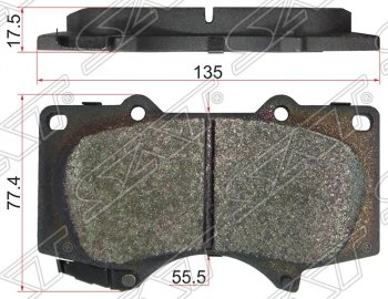 1 399 р. Колодки тормозные SAT (передние,135x77.4x17.5 mm) Lexus GX 460 2 J150 дорестайлинг (2009-2013). Увеличить фотографию 1