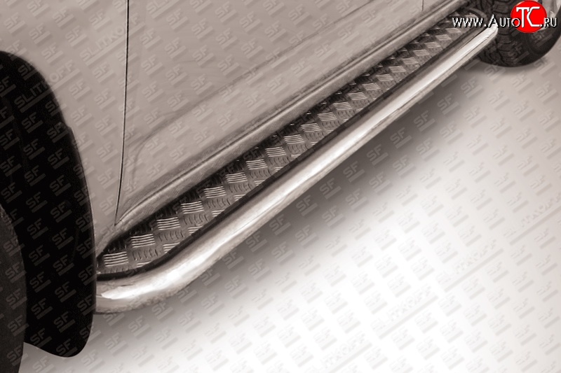 24 799 р. Широкая защита порогов Slitkoff Lexus RX 270 AL20 дорестайлинг (2015-2019)