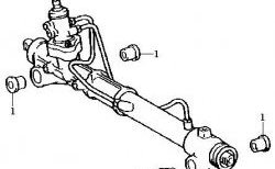 3 089 р. Полиуретановый комплект сайлентблоков рулевой рейки Точка Опоры Toyota Kluger XU20 дорестайлинг (2000-2003). Увеличить фотографию 2