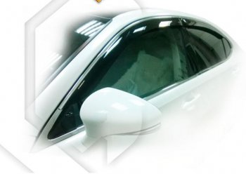 2 169 р. Дефлектора окон CA-Plastic  Lexus ES  250 (2012-2015) (Classic полупрозрачный, Без хром.молдинга). Увеличить фотографию 1