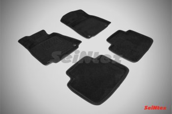 Комплект 3D ковриков в салон (ворсовые / чёрные) Seintex Lexus GS 300 S190 дорестайлинг (2005-2006)