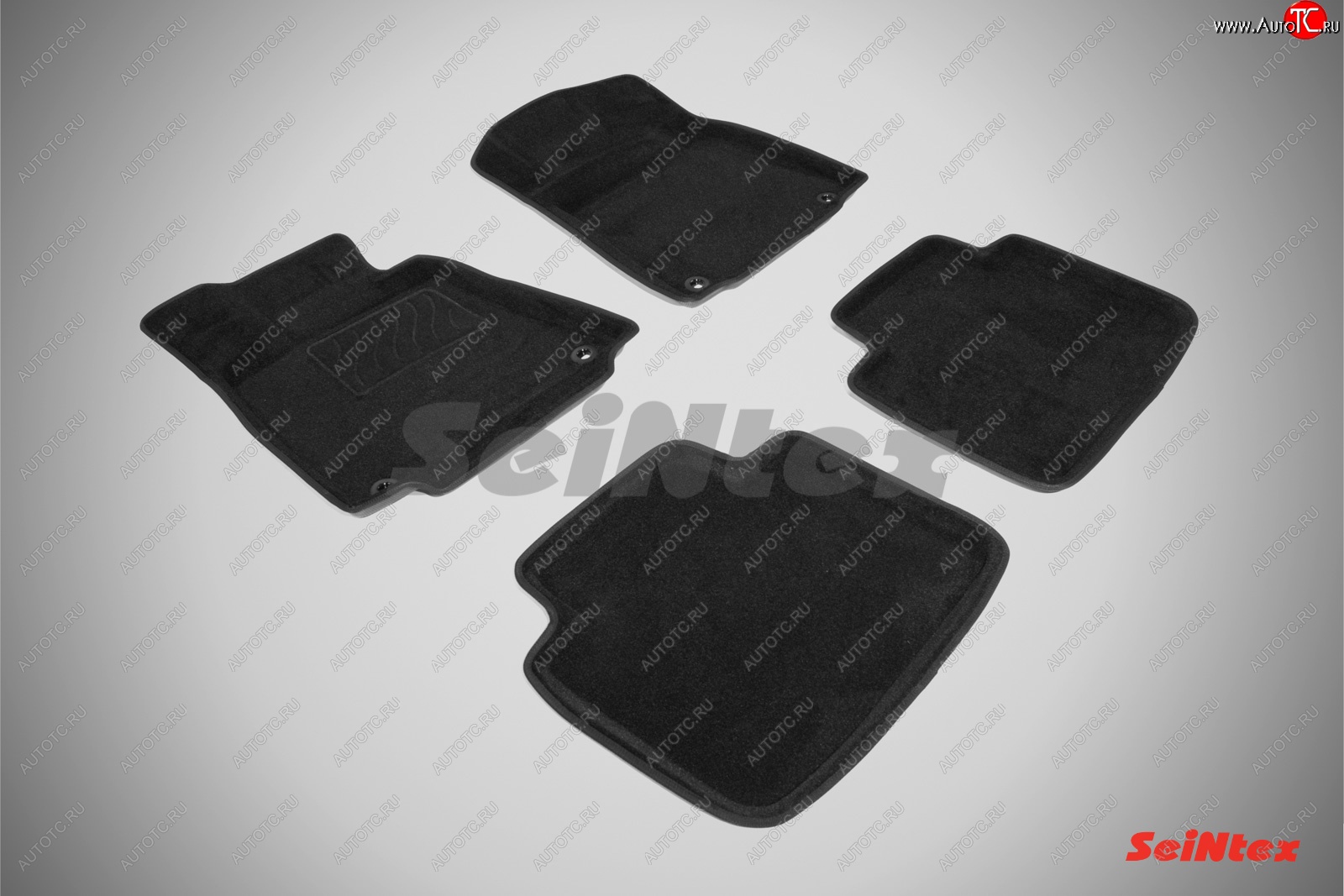 4 999 р. Комплект 3D ковриков в салон (ворсовые / чёрные) Seintex Lexus GS 300 S190 дорестайлинг (2005-2006)