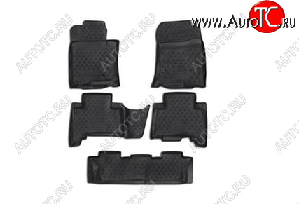 2 р. Комплект 3D ковриков салона Element (полиуретан)  Lexus GX  460 (2009-2024) (Черные)