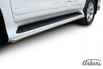 11 069 р. Защита штатных порогов Arbori (нержавейка, d42 mm).  Lexus GX  460 (2009-2013). Увеличить фотографию 1