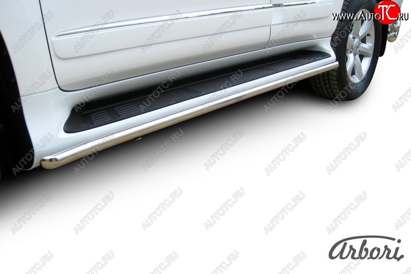 11 069 р. Защита штатных порогов Arbori (нержавейка, d42 mm).  Lexus GX  460 (2009-2013)