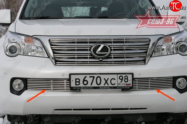 9 359 р. Декоративный элемент воздухозаборника Souz-96 (d10)  Lexus GX  460 (2009-2013)