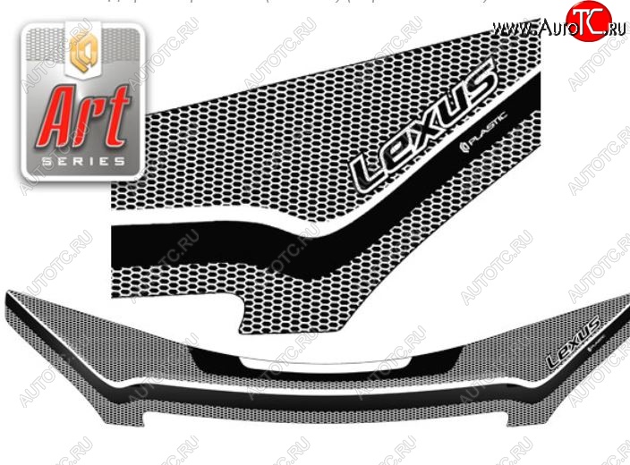 2 799 р. Дефлектор капота CA-Plastiс  Lexus GX  470 J120 (2002-2007) (Серия Art графит)