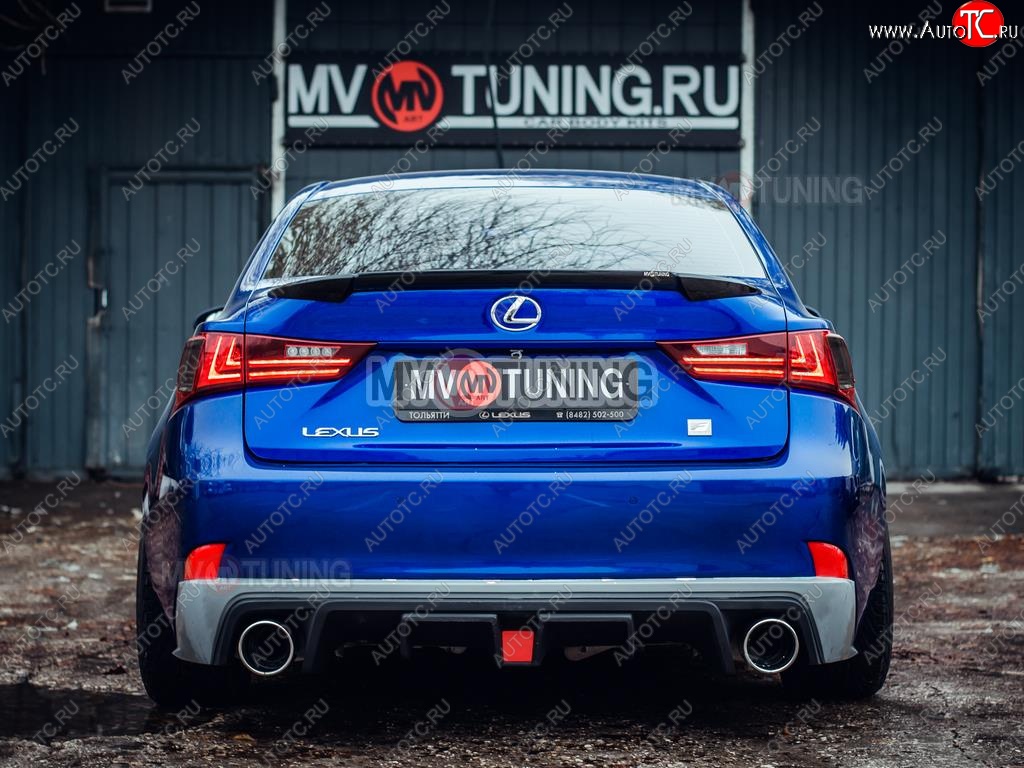 16499р Диффузор заднего бампера MV tuning со стоп сигналом и килями Lexus  IS250 XE30 седан Неокрашенный купить