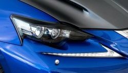 1 149 р. Реснички на фары Tuning-Sport  Lexus IS250  XE30 седан (2013-2016) (Неокрашенные). Увеличить фотографию 1